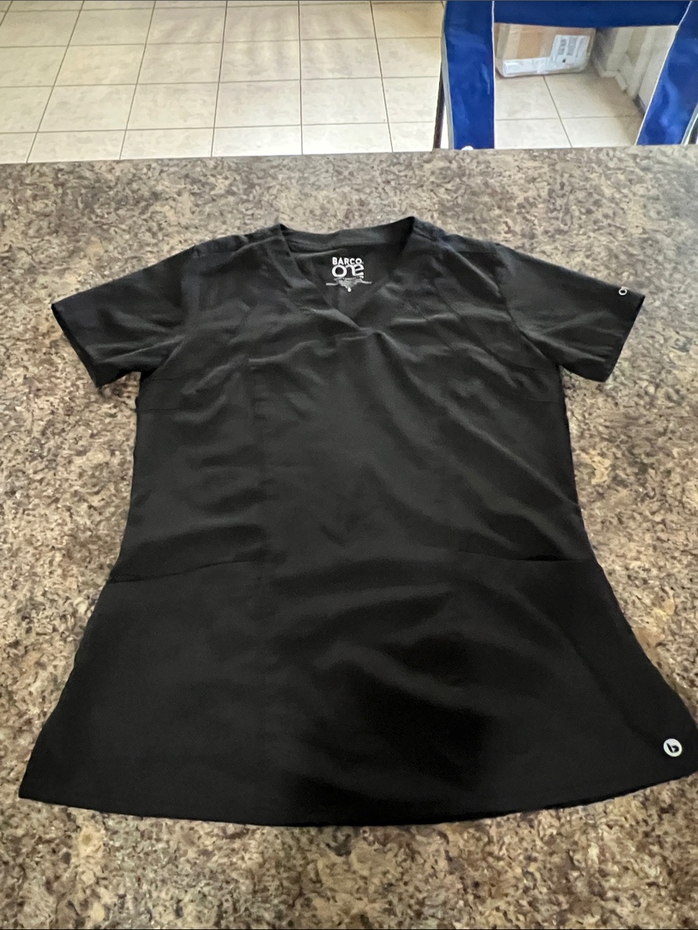 Barco Uniforms Black V-Neck Women's Scrub Top